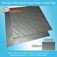 Topgraph 2000 Graphite Gasket Sheet - 0.4mm Thick x 1500mm x 2000mm
