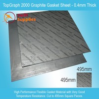 Topgraph 2000 Graphite Gasket Sheet - 0.4mm Thick x  495mm Square