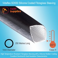 Vidaflex SD550 Sleeving, Black (Full Roll)   1mm Dia x 250 Metres Long