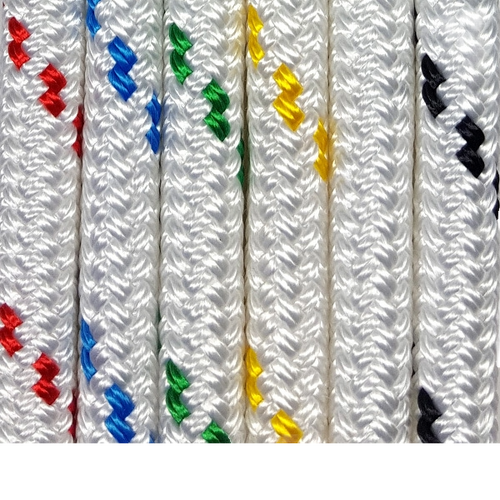 Double Braided Polyester Yacht Rope -  8mm Dia. - Black Fleck x 200 Metres