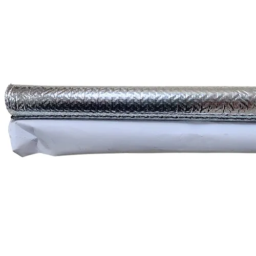 Aluminium Coated Self-Wrapping Fibreglass Sleeving 13mm ID x 1 metre