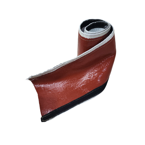 Silicone Coated Fibreglass Sleeve with Hook & Loop - 50mm ID (Per Metre)