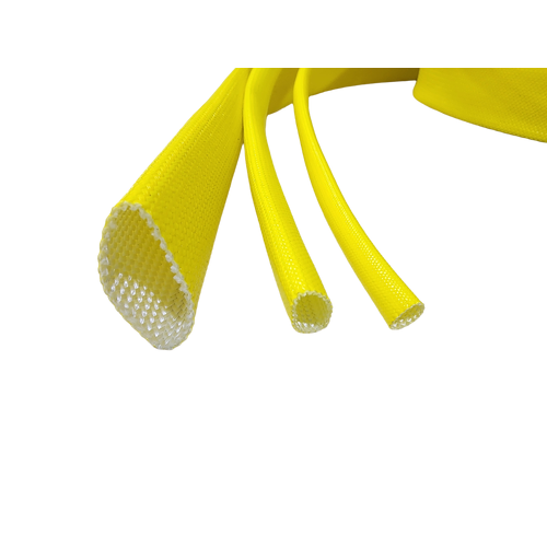 Acrylic Fibreglass Sleeving - Yellow (Full Roll) - 6mm Dia x 100 Metres Long