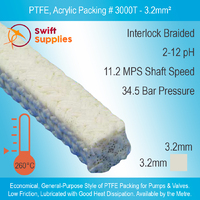PTFE Packing Style 3000T (Acrylic Yarn) -  3.2mm Square (Per Metre)