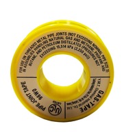 PTFE Gas Thread Seal Tape, Yellow - 12mm Wide x 10 Metres