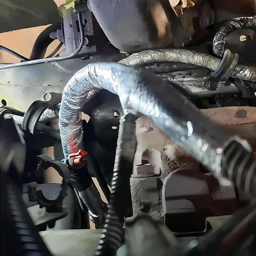 Aluminium Coated Self-Wrapping Fibreglass Sleeving 13mm ID x 1 metre