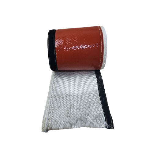 Silicone Coated Fibreglass Sleeve with Hook & Loop - 50mm ID (Per Metre)