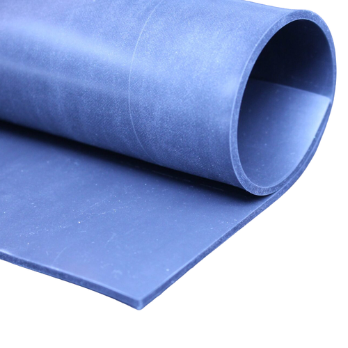 Silicone Rubber (Metal Detectable, Blue, 60 Duro) - 3mm Thick x 1200mm Wide (Per Metre)