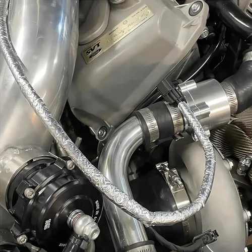 Aluminium Coated Self-Wrapping Fibreglass Sleeving 13mm ID x 1 metre