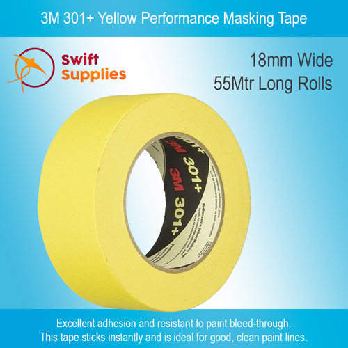 3M™ Performance Yellow Masking Tape 301+