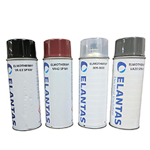 Elmotherm 009-0008 Air Dry Varnish Red, Black, Clear and Grey Sprays - Class H Insulation