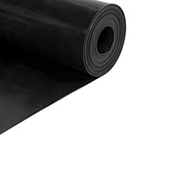 Black Silicone Rubber, 60 Duro, Roll End