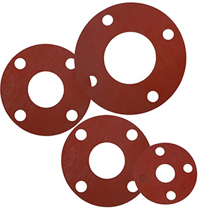 Red Silicone Rubber Flange Gaskets to BS 3063 - Full Face PA310061