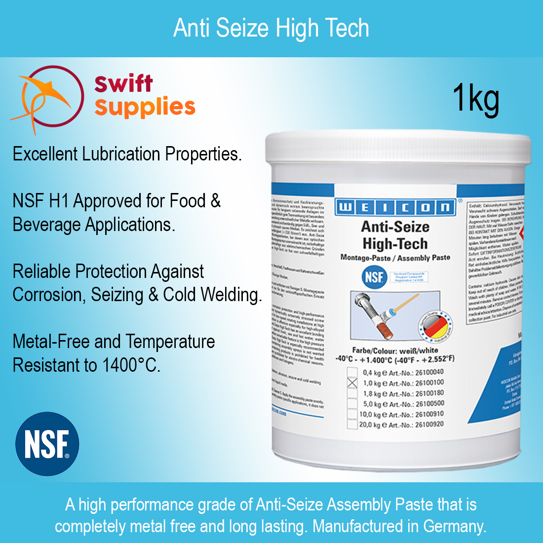 Anti-Seize High Tech, 1kg - Info Image