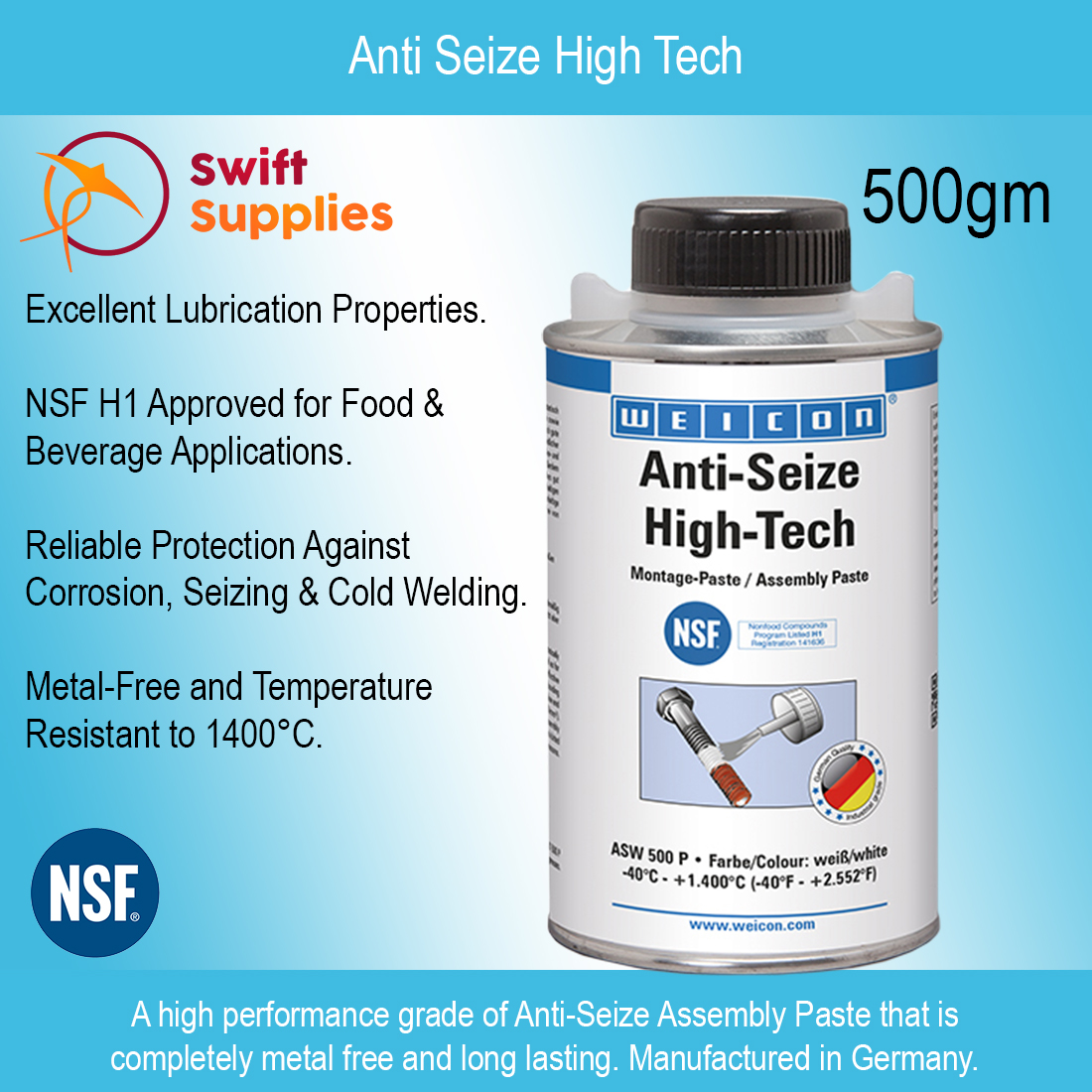 Anti-Seize High Tech, 500gm - Info Image