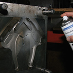 Corro-Protection Spray used to protect a metal part from rust and corrosion