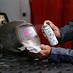 Visor Cleaner for Cleaning Welding Masks and View Panels