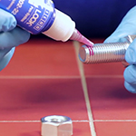 Weiconlock AN 302-22 Low Strength Thread Locking Adhesive being applied