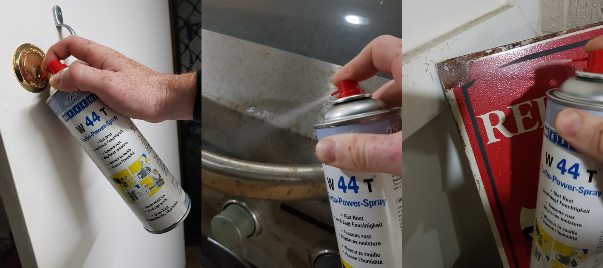 Different uses for W44T penetrating oil spray as a replacement for WD-40