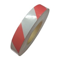 5007 Class 2 Striped Reflective Tape, Red / White -  5 Metre Rolls