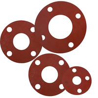 Red Silicone Rubber Gaskets in Full Face for AS2129 Table D & Table E Flanges - 3mm Thick