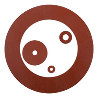 Red Silicone Rubber Gaskets in Ring Face for BS3063 Table D & Table E Flanges - 3mm Thick