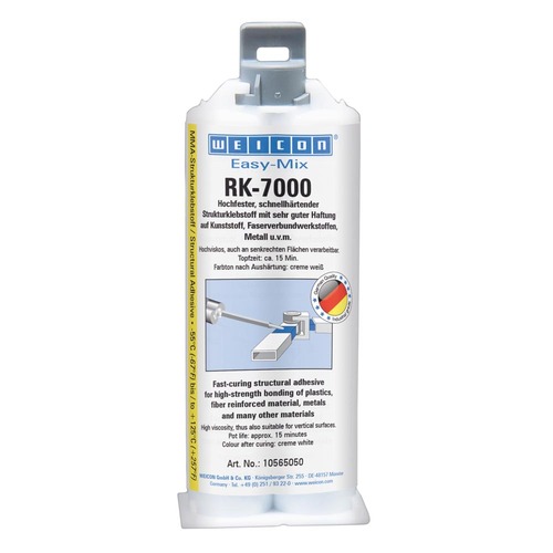 Easy-Mix RK-7000 MMA Slow Curing Structural Acrylic Adhesive - 50gm