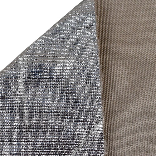 Aluminium Foil Coated Fibreglass Insulation Fabric - 1.6mm Thick x 1500mm Wide (Per Metre)