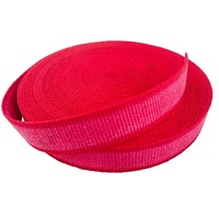 Silicone Coated Fibreglass Fabric Tape Red - 3.2mm Thick x 5 Metre Rolls