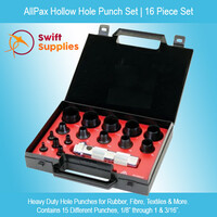 Allpax Hollow Hole Punch Sets - 16 Piece Kit