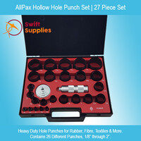Allpax Hollow Hole Punch Sets - 27 Piece Kit