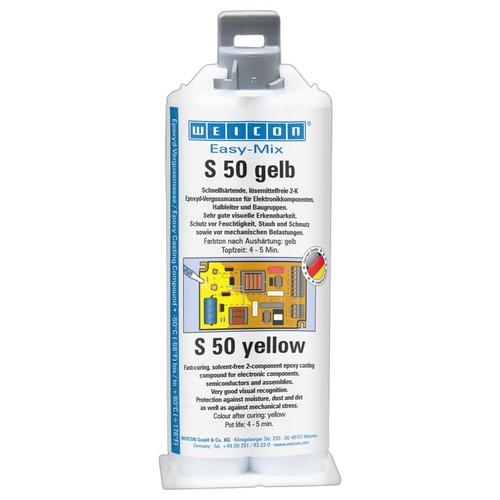 Easy-Mix S 50 Yellow Epoxy Adhesive - 50ml Cartridge