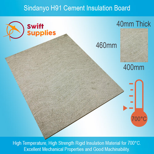 Sindanyo H91 Insulation Board, 40mm Thick x 400mm x 460mm
