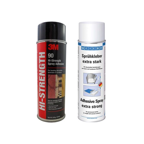 Two Extra Strong Spray Adhesives from 3M and Weicon