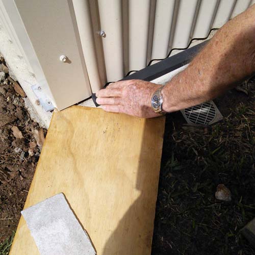Sealing a Garden Shed with Adhesive Neoprene Foam Tape
